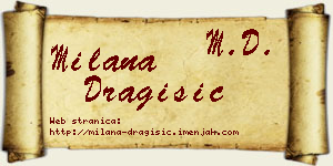 Milana Dragišić vizit kartica